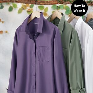 Coldwater Creek Ladie's River Blue Multi ANYTime Tunic